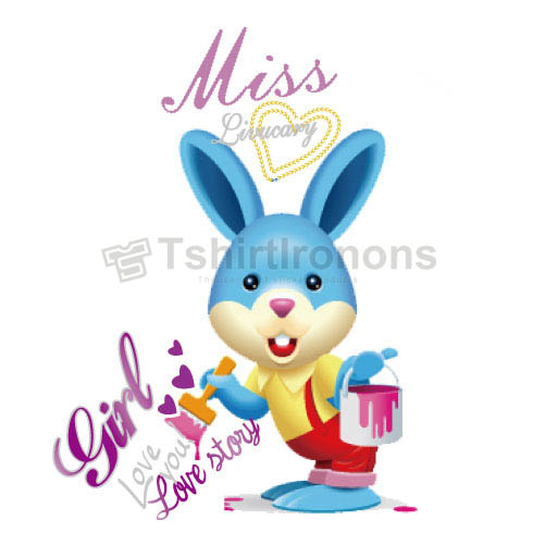 Rabbit T-shirts Iron On Transfers N6891 - Click Image to Close